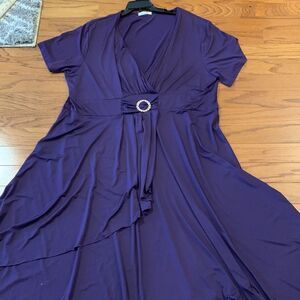Rosegal 5XL purple formal wear perfect for wedding or formal event. Wrap look.